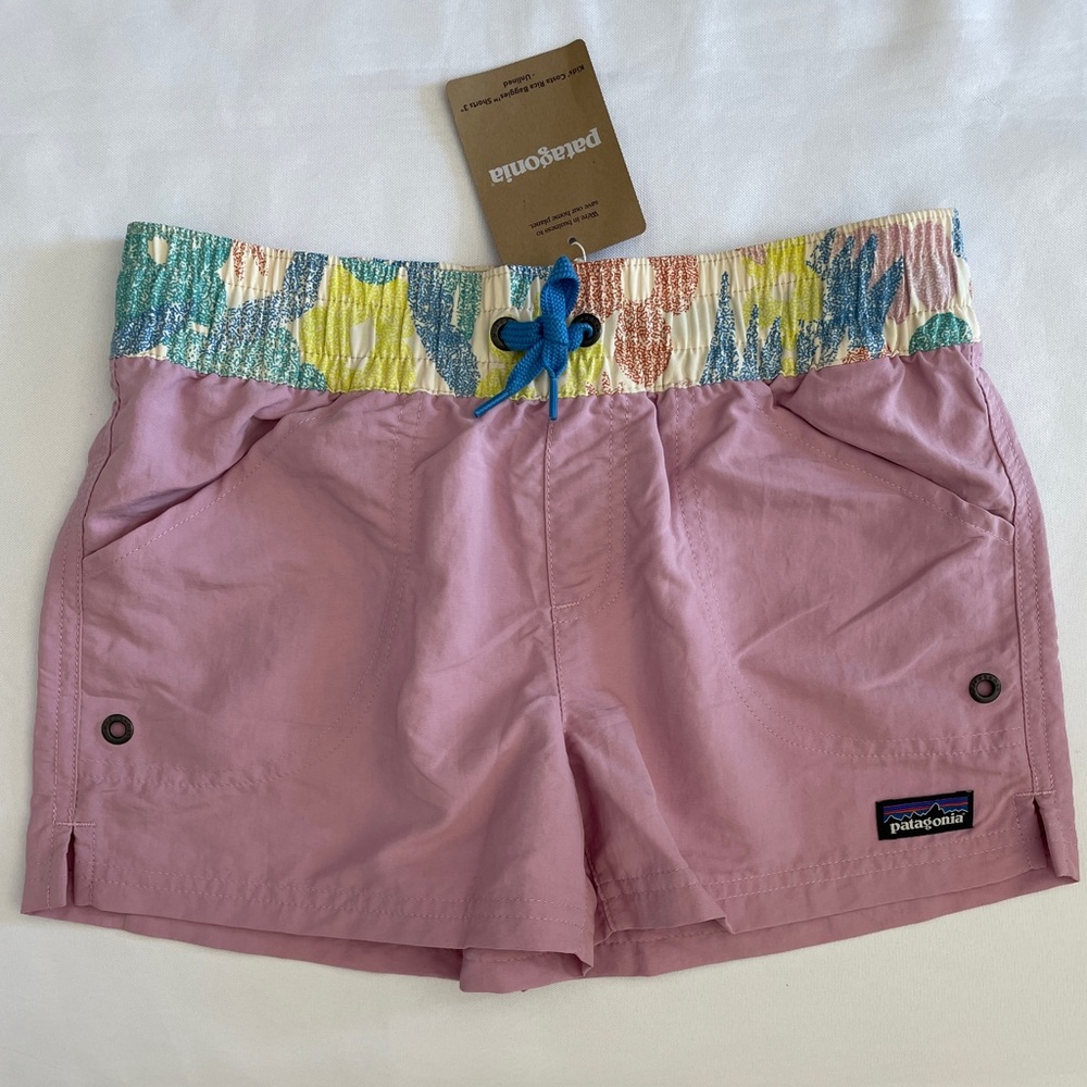 Patagonia Costa Rica Baggies 3" Shorts Kids' Size L / 12 Milkweed Mauve SP24